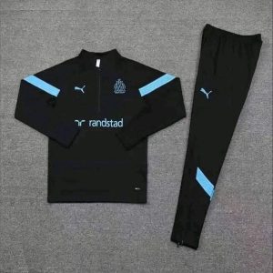 OLYMPIQUE DE MARSEILLE BLACK AND BLUE TRACKSUIT