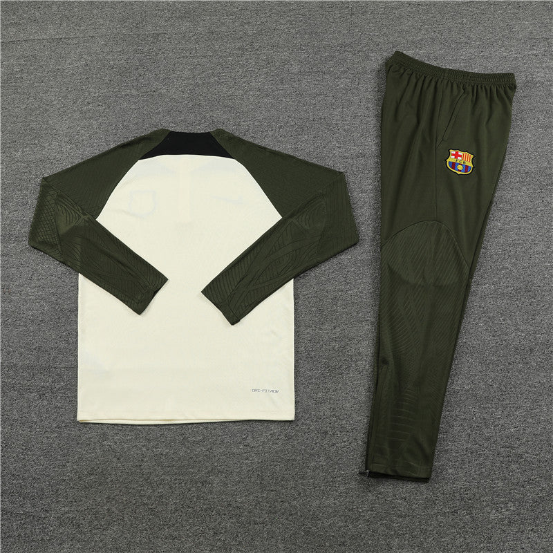BARCELONA MILITARY GREEN AND WHITE TRACKSUIT - Image 2